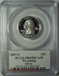2007-S 25C Wyoming Silver PR69DCAM