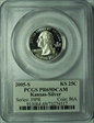 2005-S 25C Kansas Silver PR69DCAM