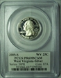 2005-S 25C West Virginia Silver PR69DCAM