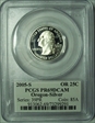 2005-S 25C Oregon Silver PR69DCAM