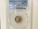 1916-S 10C Mercury MS67FB