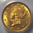 1849 G$1 Open Wreath MS63
