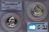1957 25C PR68DCAM