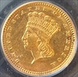 1873 G$1 Open 3 MS62