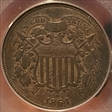 1864 2C Large Motto AU50BN