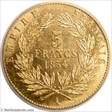 1854-A 5 Fr Gad-1000 Tranche lisse F-500 Au MS63