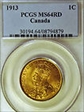 1913 1C MS64RD