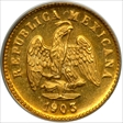 1903-Mo M Peso KM-410.5   Au Small Date MS64