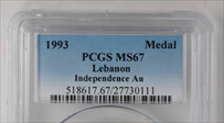 1993 Medal Independence Au MS67