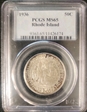 1936 50C Rhode Island MS65