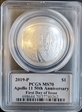 2019-P $1 Apollo 11 50th Anniversary First Day of Issue Cleveland Freedom MS70