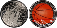 2020-S 50C Basketball Hall of Fame 1st Official Colorized U.S. Coins FDI 8-28thFDE PF PR70DCAM