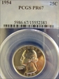 1954 25C PR67