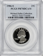 1986-S 25C PR70DCAM