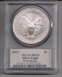 2013 $1 Silver Eagle First Strike MS70