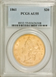 1861 $20 AU55