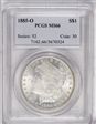 1885-O $1 MS66