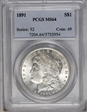 1891 $1 MS64