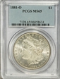 1881-O $1 MS65
