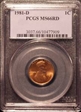 1981-D 1C MS66RD