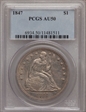 1847 $1 AU50