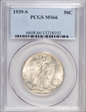 1939-S 50C MS66