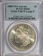 1880/79-S $1 VAM 9, Doubled 18-0 MS66
