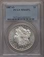1887-O $1 MS64PL