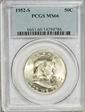 1952-S 50C MS66