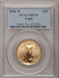 2006-W $25 Burnished Gold Eagle SP70