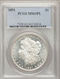 1891 $1 MS63PL