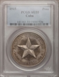 1915 Peso High Relief KM-15.1 AU55