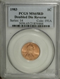 1983 1C Doubled Die Reverse MS65RD
