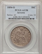 1854-O 50C AU58