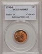 1931-S 1C MS64RD