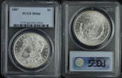 1887 $1 MS66