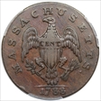 1788 Cent Massachusetts, Period XF40BN