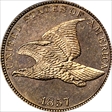 1857 1C Flying Eagle MS65