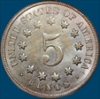1867 5C No Rays MS65
