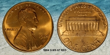 1984-D 1C MS67RD
