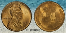 1951-S 1C MS66RD