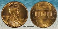 1963 1C MS66RD