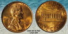 1960 1C Large Date MS66RD
