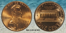 1992-D 1C MS68RD