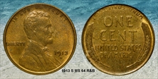 1913-S 1C MS64RB