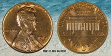 1961-D 1C MS66RD