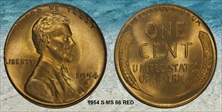 1954-S 1C MS66RD
