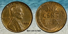 1925-S 1C MS63RB