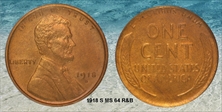 1918-S 1C MS64RB