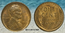 1916-S 1C MS63RB